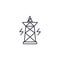 Electricity pylon linear icon concept. Electricity pylon line vector sign, symbol, illustration.