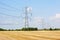 Electricity pylons in countryside