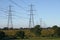 Electricity Pylons over countryside