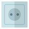 Electricity socket icon, flat style