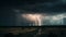 Electricity sparks nature's danger in dramatic sky generated by AI
