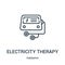 electricity therapy icon vector from theraphy collection. Thin line electricity therapy outline icon vector illustration