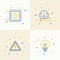 Electricity thin line icons set