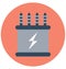 Electricity Transformer Isolated Color Vector icon that can be easily modified or edit