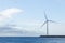 Electricity wind generators at Gran Canaria island. Renewable energy and environment concept