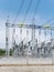 Electriclty high voltage distribution substation the area of energy facility to transformation