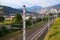 Electrified railroad line in Styria, Austria