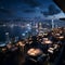 Electrifying Atmosphere of a Top Rooftop Bar in Hong Kong