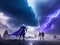 Electrifying Chaos: Captivating Future Storm and Thunder Artwork