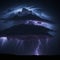 Electrifying Fury: Majestic Thunderstorm Cloud with Lightning