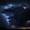 Electrifying Fury: Majestic Thunderstorm Cloud with Lightning