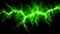 Electrifying Green Lightning Bolts on a Black Background