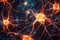 Electrifying Neural Pathways: Active Nerve Cells Forming a Vibrant Neuronal Network