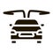 electro car opened doors icon Vector Glyph Illustration