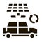 electro car solar panel icon Vector Glyph Illustration