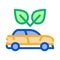Electro ecology environmental protection car icon vector outline illustration