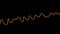 Electrocardiogram ECG displaying ventricular fibrillation rhythm, 3D illustration