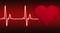 Electrocardiogram heartbeat pulse heart background