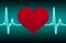 Electrocardiogram heartbeat pulse heart background