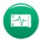 Electrocardiogram icon vector green