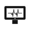 Electrocardiogram monitor icon, simple style