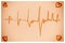 Electrocardiogram orange background