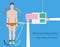 Electrocardiography vector concept. ECG limb leads flat illustration