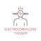 Electroconvulsive therapy. Vector icon