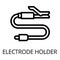 Electrode holder icon, outline style