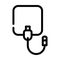 electrode of stimulator line icon vector illustration