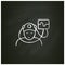 Electroencephalogram chalk icon