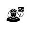 Electroencephalogram glyph icon