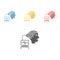 Electroencephalography . Flat Icon Isolated. Vector illustration.