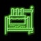 electrolysis aluminium production neon glow icon illustration