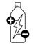Electrolyte Water Drink icon - ions in bottle