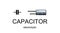 Electrolytic capacitor icon and symbol