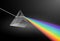 Electromagnetic prism light refraction spectrum. Optics floyd pyramid rainbow dispersion glass