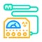 electromagnetic wave meter color icon vector illustration