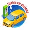 Electromobile Charging Station Background