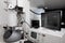 Electron microscope in a scientific laboratory used for diagnosis and research