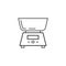 Electronic balance kitchen household domestic appliances thin line icon