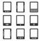 Electronic Book Reader Icons Set. Vector