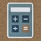 Electronic calculator with mathematical functions icon