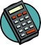 electronic calculator vector illustration