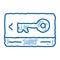 Electronic Card Key doodle icon hand drawn illustration