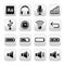 Electronic device / Computer software buttons set -