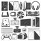 Electronic device and digital gadget icons