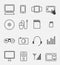 Electronic device and household icon set