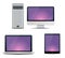 Electronic Devices with purple Screens - desktop computer, laptop, tablet