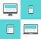 Electronic devices vector icons